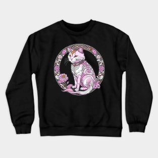 Art Nouveau Kitty Crewneck Sweatshirt